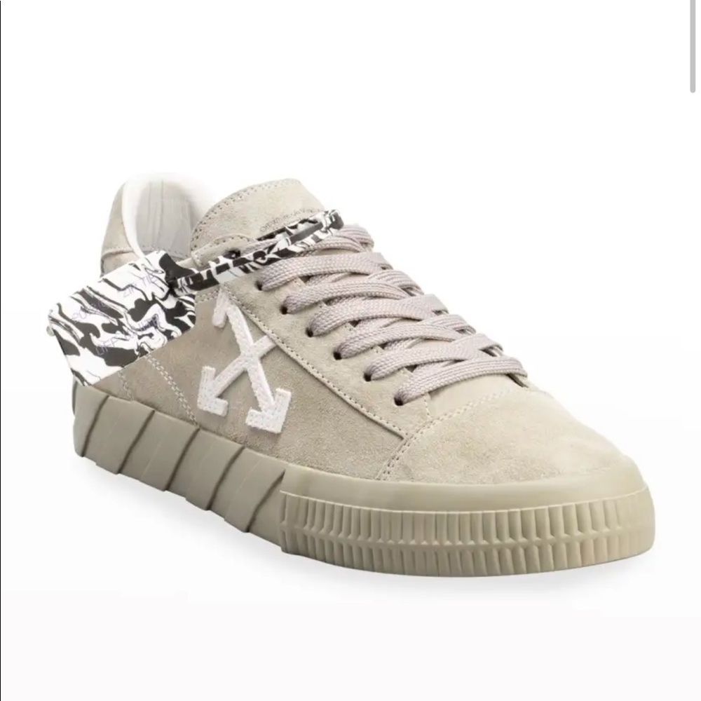 Off-White Vulcanized Suede Low-Top Sneakers